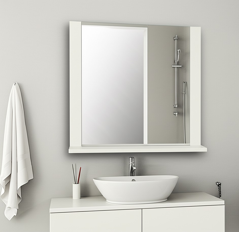 Дзеркало настінне MEBLIBUD MARY прямокутне з полицею 54.6х60х16.6см