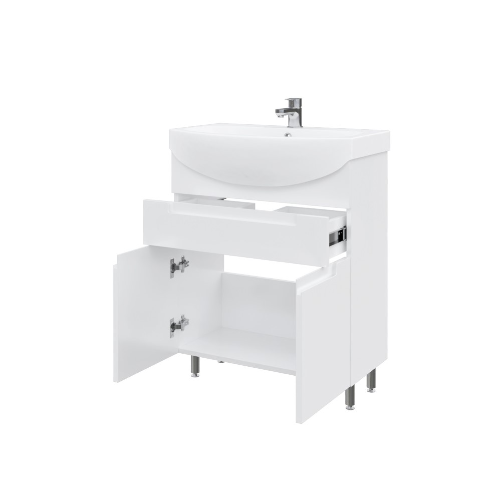 Тумба підлогова MEBLIBUD EVA 70 з 2-ма дверцятами з шухлядою з умивальником Kolo Runa 70см