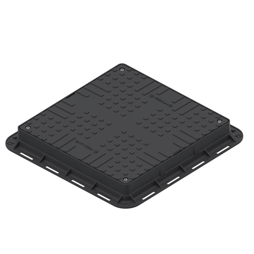 Люк пластиковий 700х700 DN560 квадратний легкий з замком А15