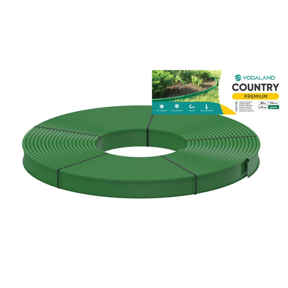 Бордюр садовий пластиковий Country Premium H110 80 м