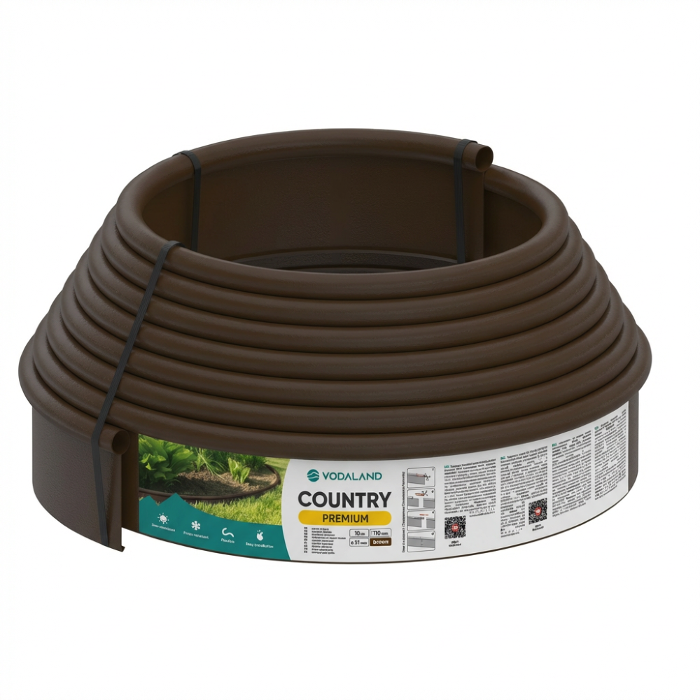 Бордюр садовий пластиковий Country Premium H110 10 м