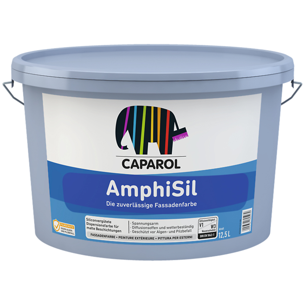 Краска фасадная дисперсионная, усиленная силиконом Caparol "Amphisil"