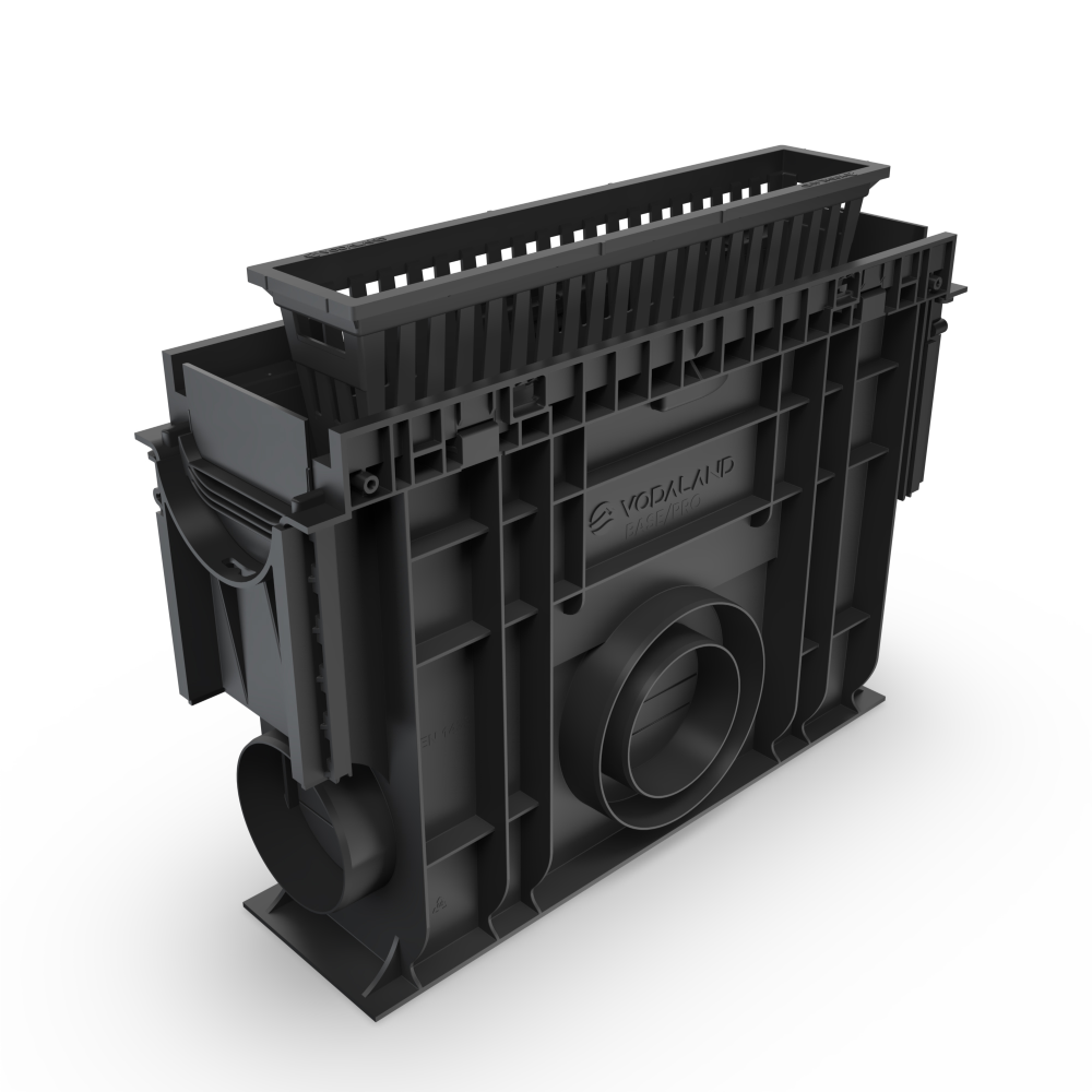 Пісковловлювач пластиковий Base DN100 H365 з корзиною та перехідниками (2 шт)