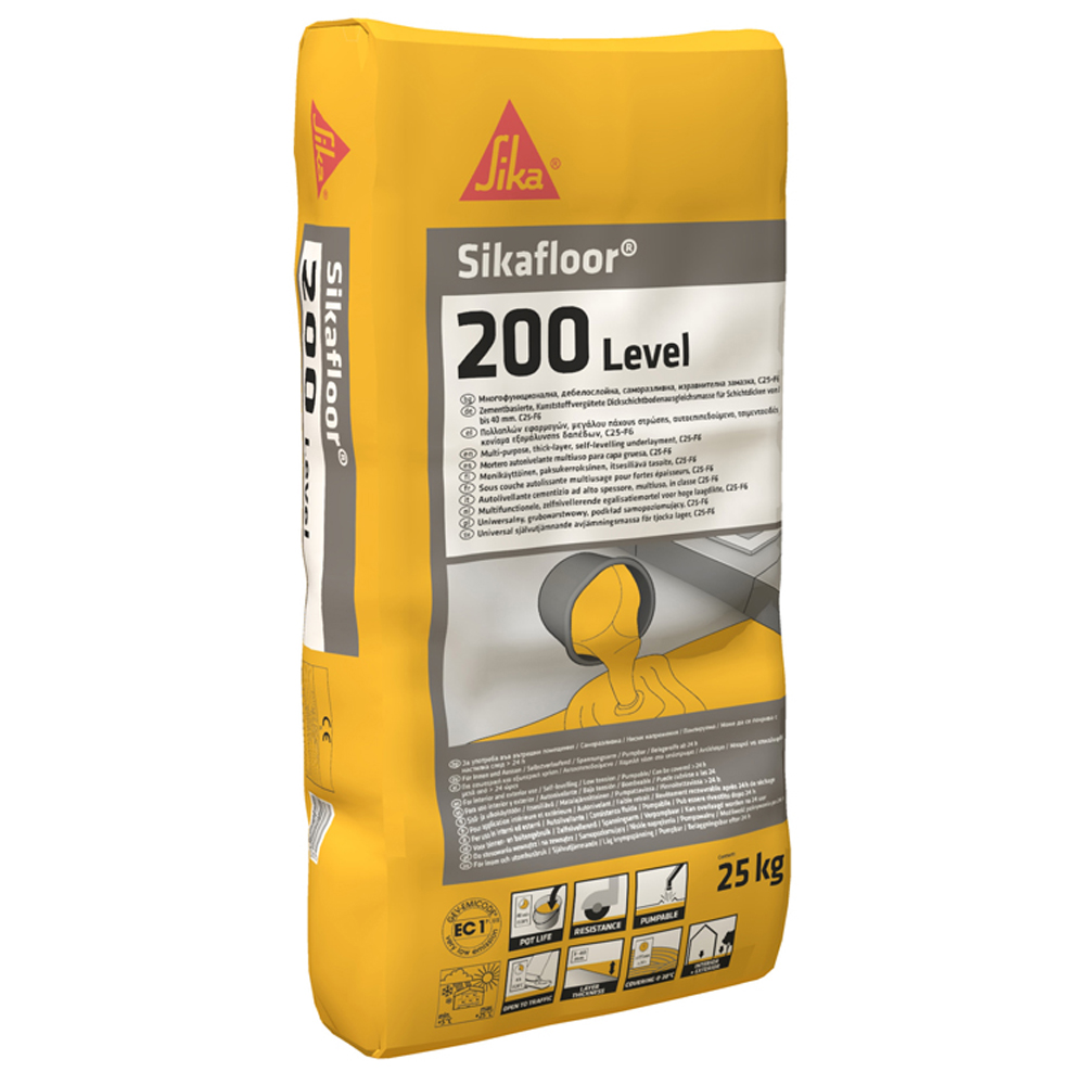 Sikafloor-200 Level Цементно-полимерная нивелир-масса 3-40 мм, 25 кг