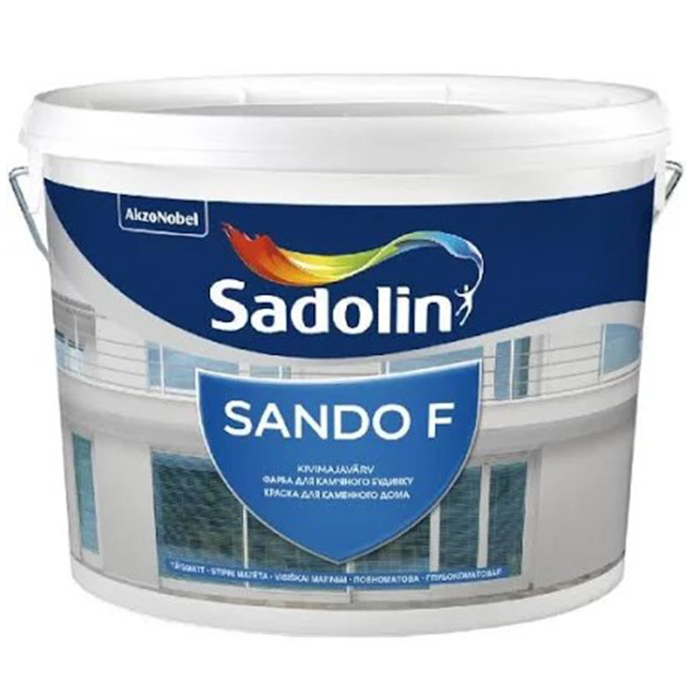 Фарба для фасаду та цоколя SANDO F Sadolin, біла, 10л