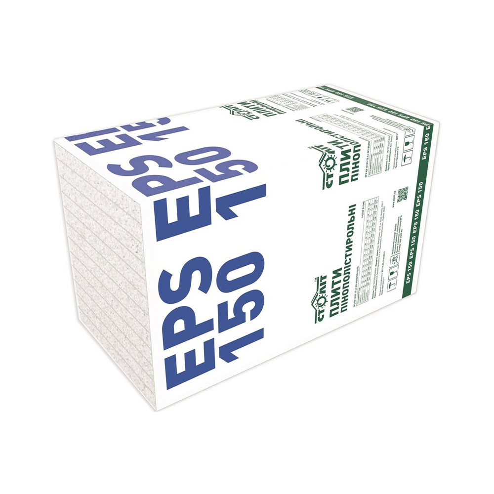 Століт Пінополістирольні плити EPS 150, 1000х500мм 24кг/м³ 