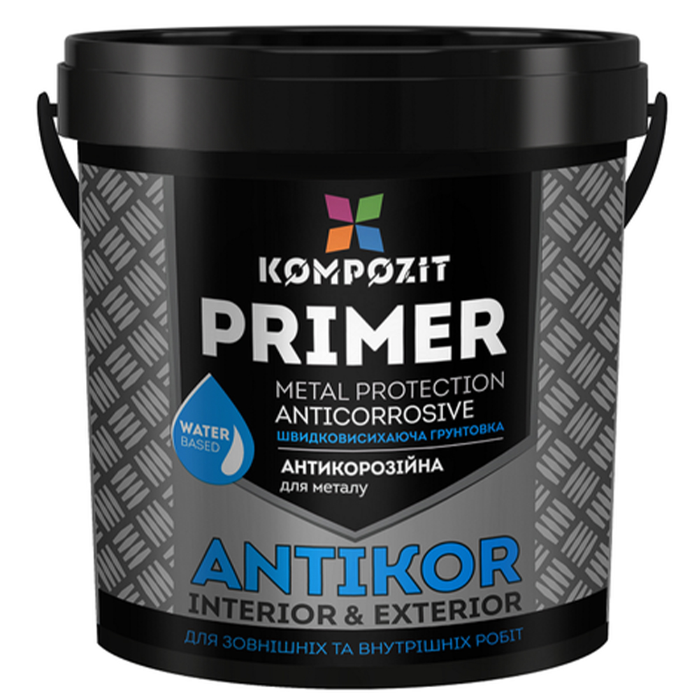 Грунтовка антикорозійна ANTIKOR, Світло сіра, 15 кг