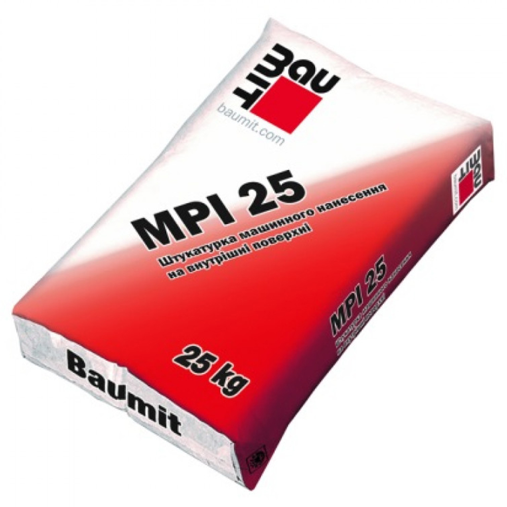 Baumit MPI-25 цементно-вапняна штукатурна суміш для внутрішніх робіт 25кг