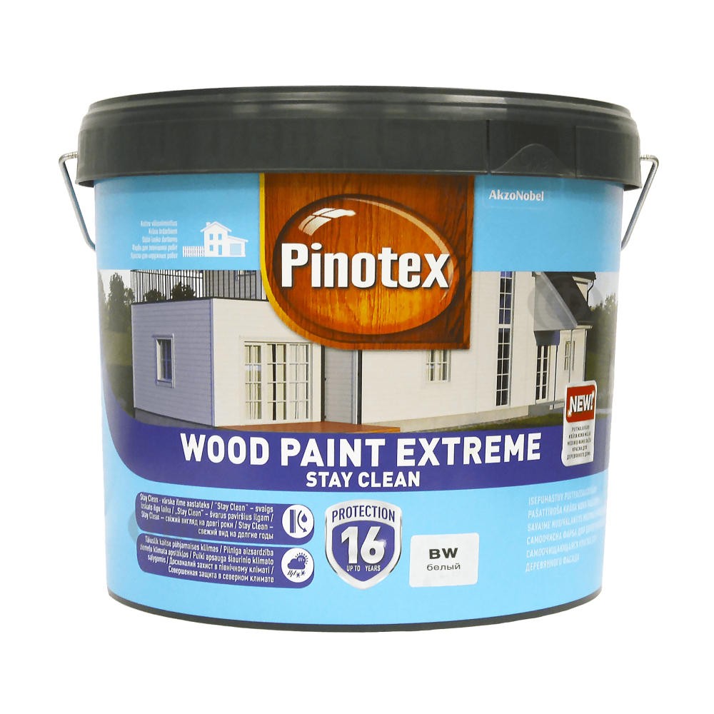 Фарба для дерева Pinotex Wood Paint Extreme самоочисна, біла, 10 л