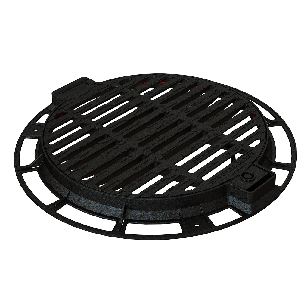 Дощоприймач чавунний D800 DN600 круглий важкий з замком та ущільнючою прокладкою Хвиля С250