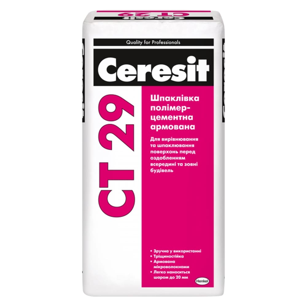 Ceresit CT 29 Шпаклевка полимерцементная, 25 кг