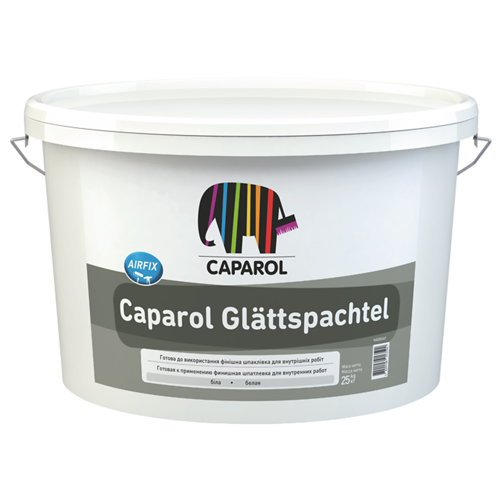 Шпаклевка интерьерная акриловая матовая Caparol "Glättspachtel" Белая, 25 кг