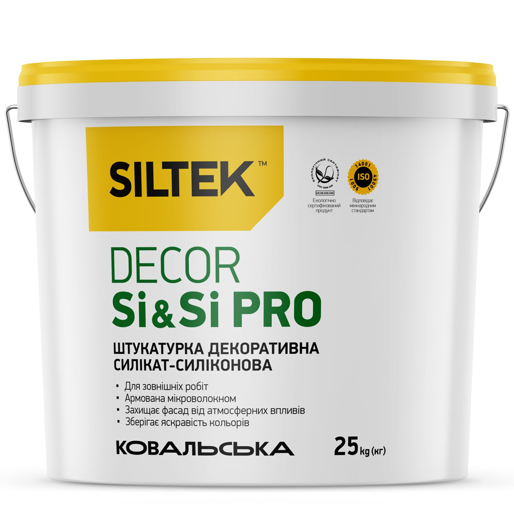 Силикат-Силиконовая декоративная штукатурка Siltek Decor SI & SI Pro "камешковая", 25кг