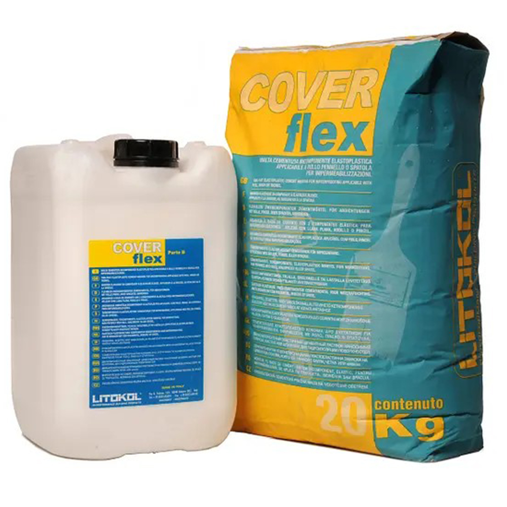 Цементна двохкомпонентна гідроізоляція Coverflex (A+B), 10 кг