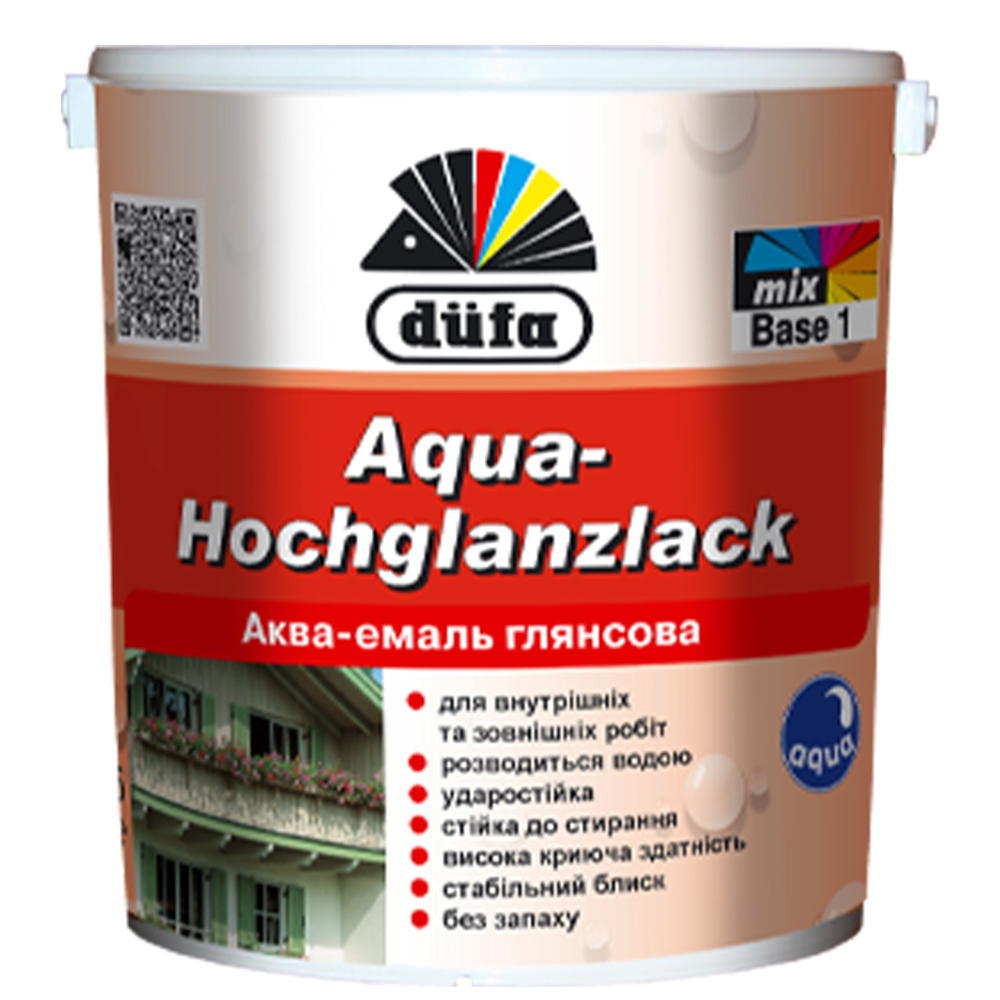 Dufa Аква-емаль глянсова Aqua-Hochglanzlack, 2,5 л
