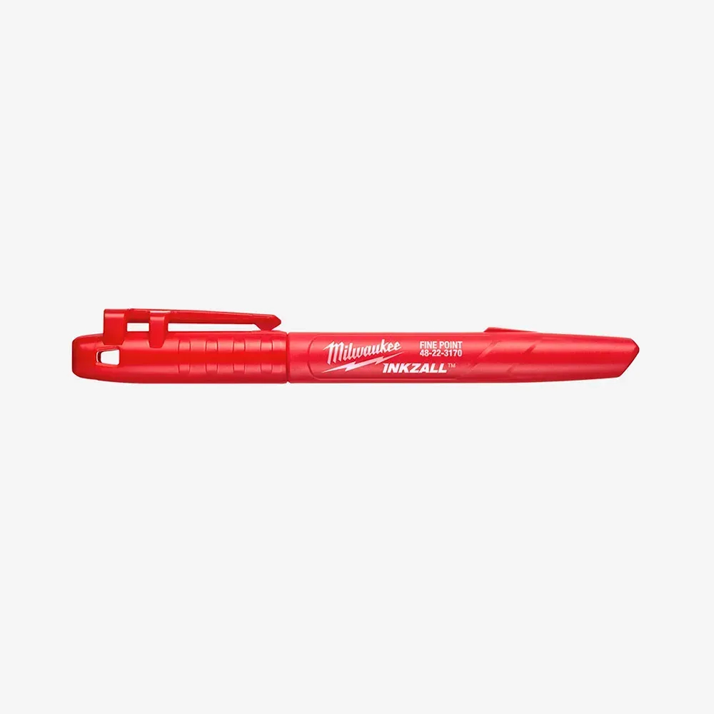 Маркер для будмайданчика InkZAll MILWAUKEE, тонкий, червоний