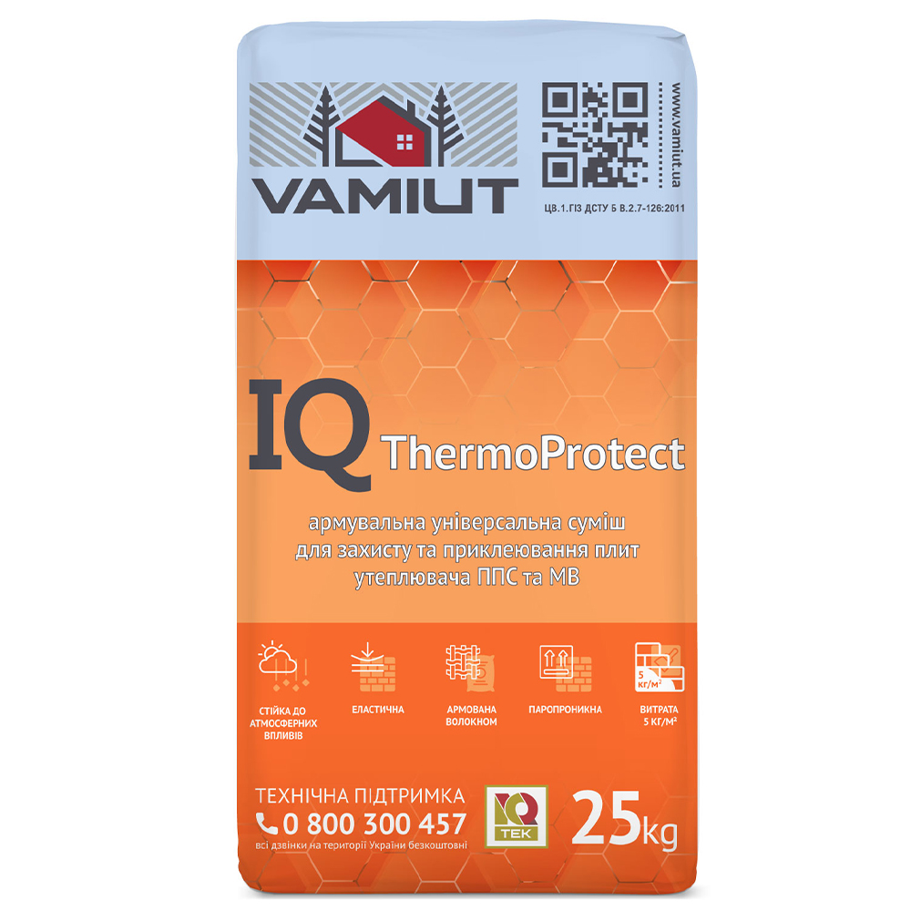 Cуміш для приклеювання та армуванняя МВ IQ ThermoProtect (Wool) Vamiut, 25кг