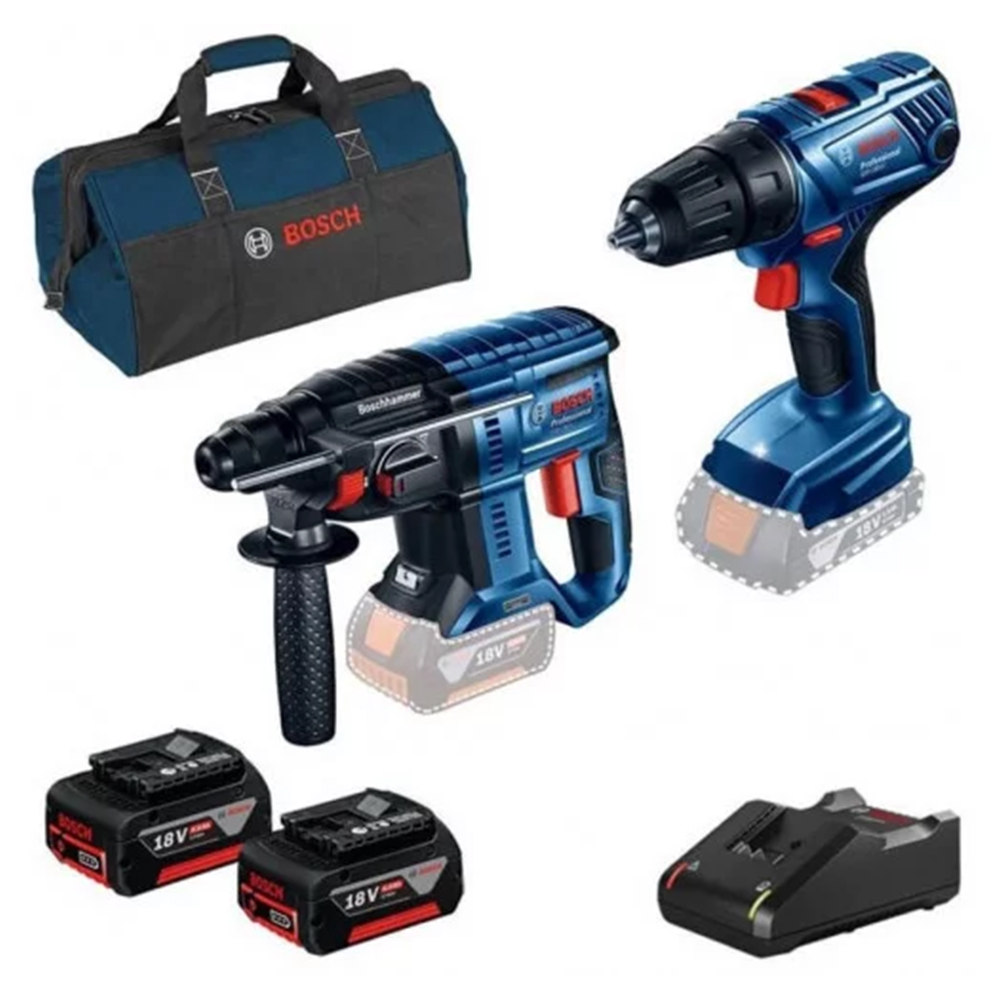 Набір інструментів 18В Bosch GBH 180 + GSR 180 LI