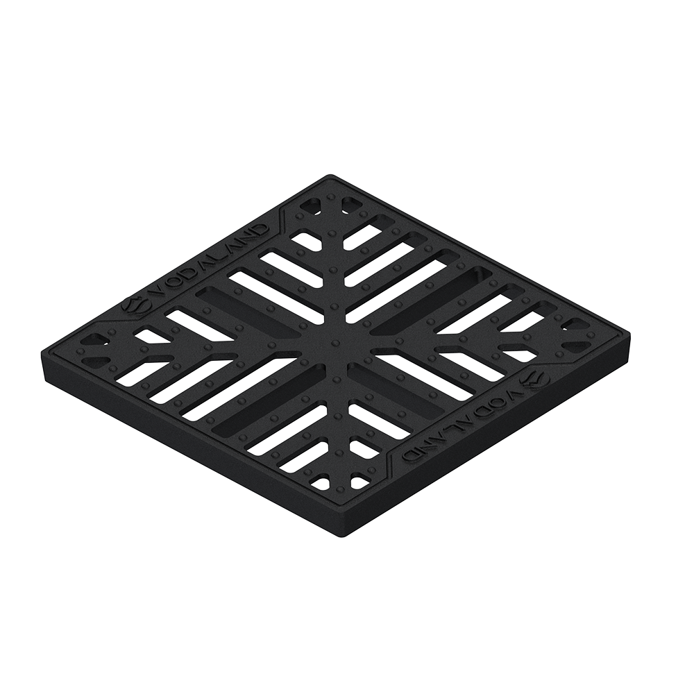  Решітка Base 300х300 чавунна сніжинка R50 