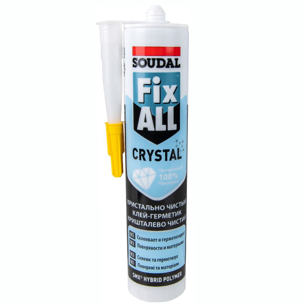 Soudal Fix All crystal Прозорий клей-герметик, 290мл