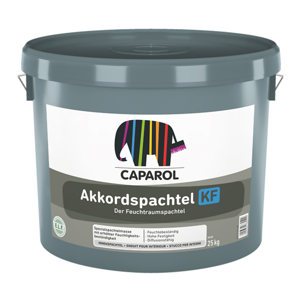Шпаклевка влагостойкая интерьерная акриловая матовая Caparol "Akkordspachtel KF E.L.F." Естественно белая, 25 кг