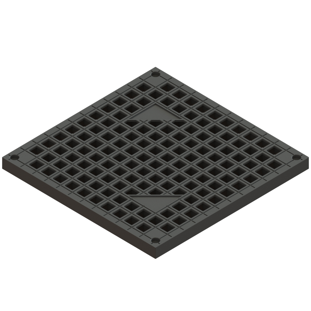  Решітка Base 400х400 пластикова чарункова чорна А15 