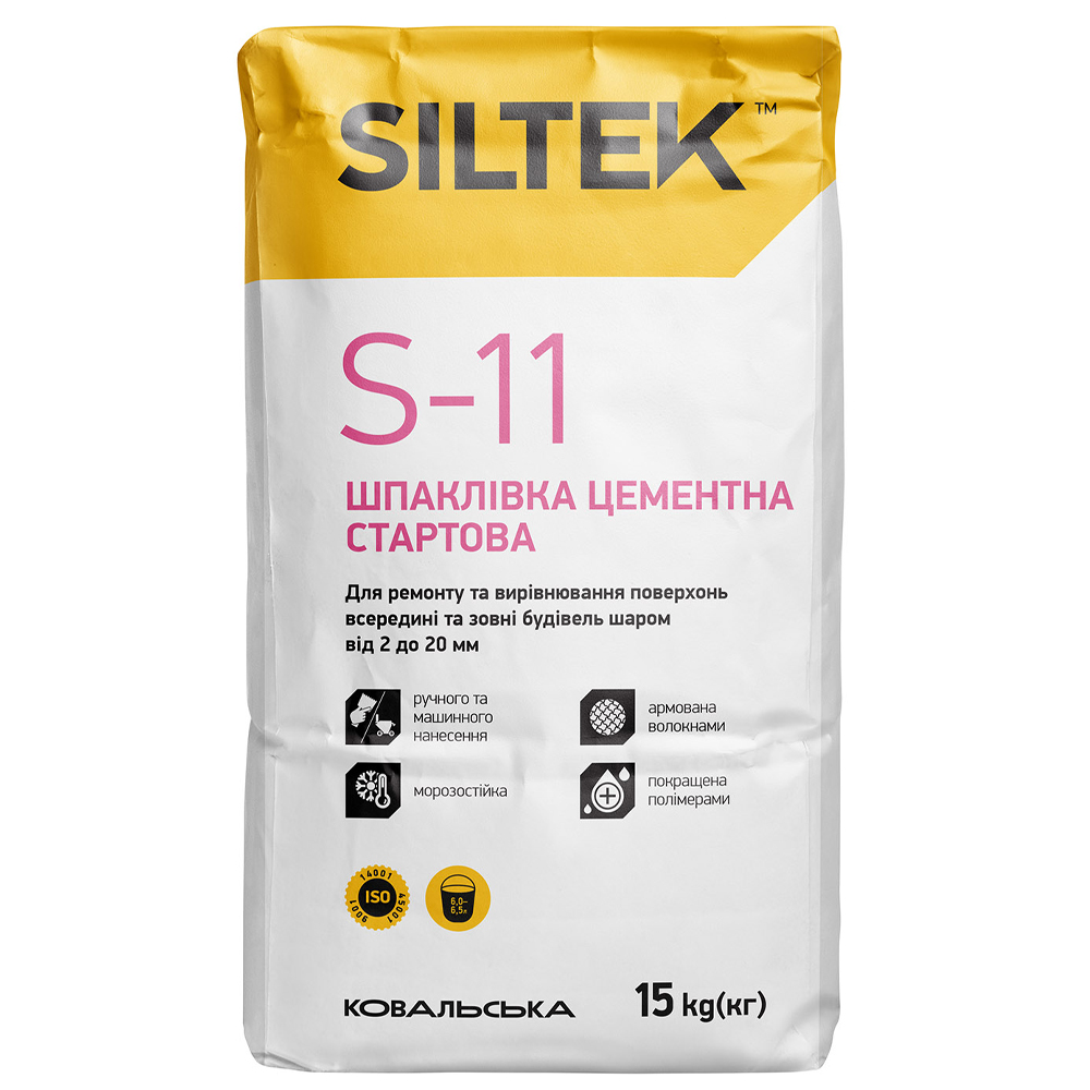 Шпаклівка цементна стартова Siltek S-11, 25кг