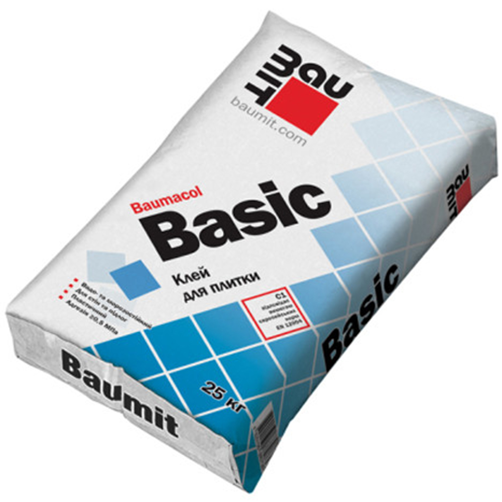 Baumit Basic клеящая смесь для керамической плитки, 25 кг