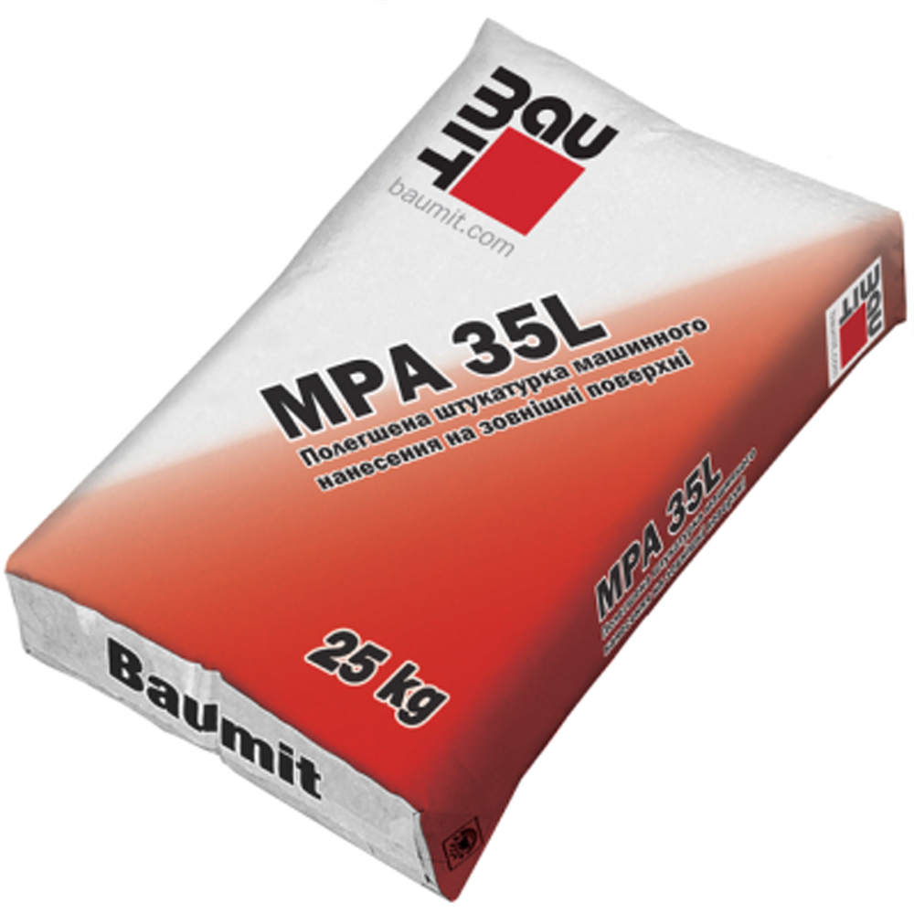 MPA-35L цементно-вапняна штукатурка суміш на основі перліту 25 кг