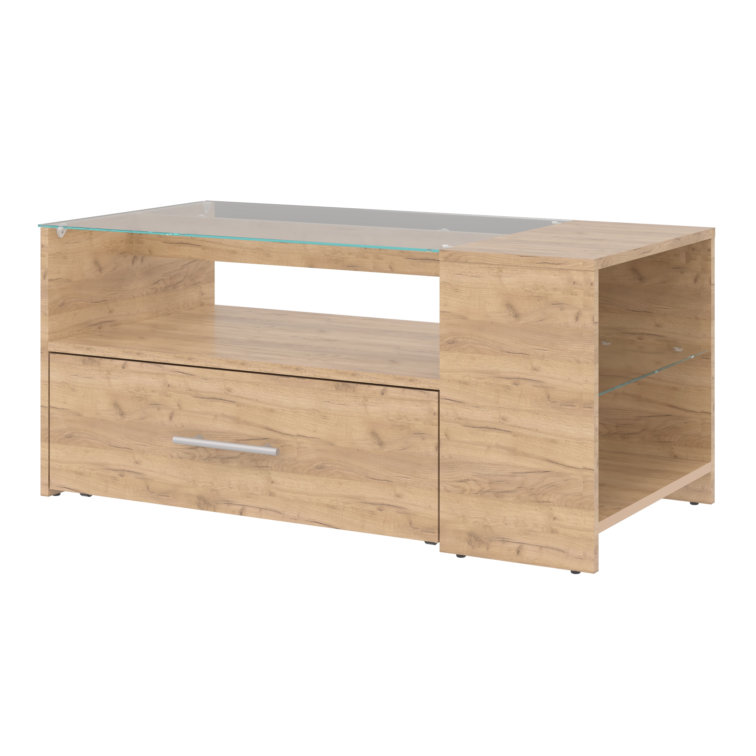 Стіл журнальний MEBLIBUD OLIVIA з полицею  з ящиком 100х50х45см