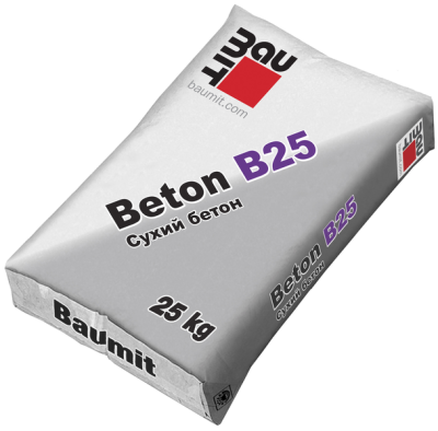 Модифікована бетонна суміш для ремонтних і садових робіт Baumit Beton B25