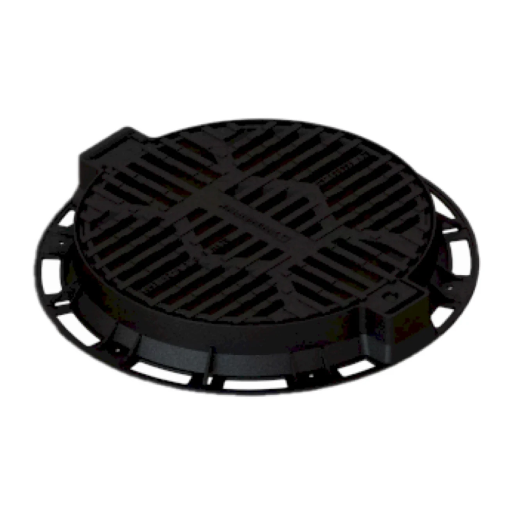 Дощоприймач чавунний D800 DN600 круглий важкий магістральний з замком D400