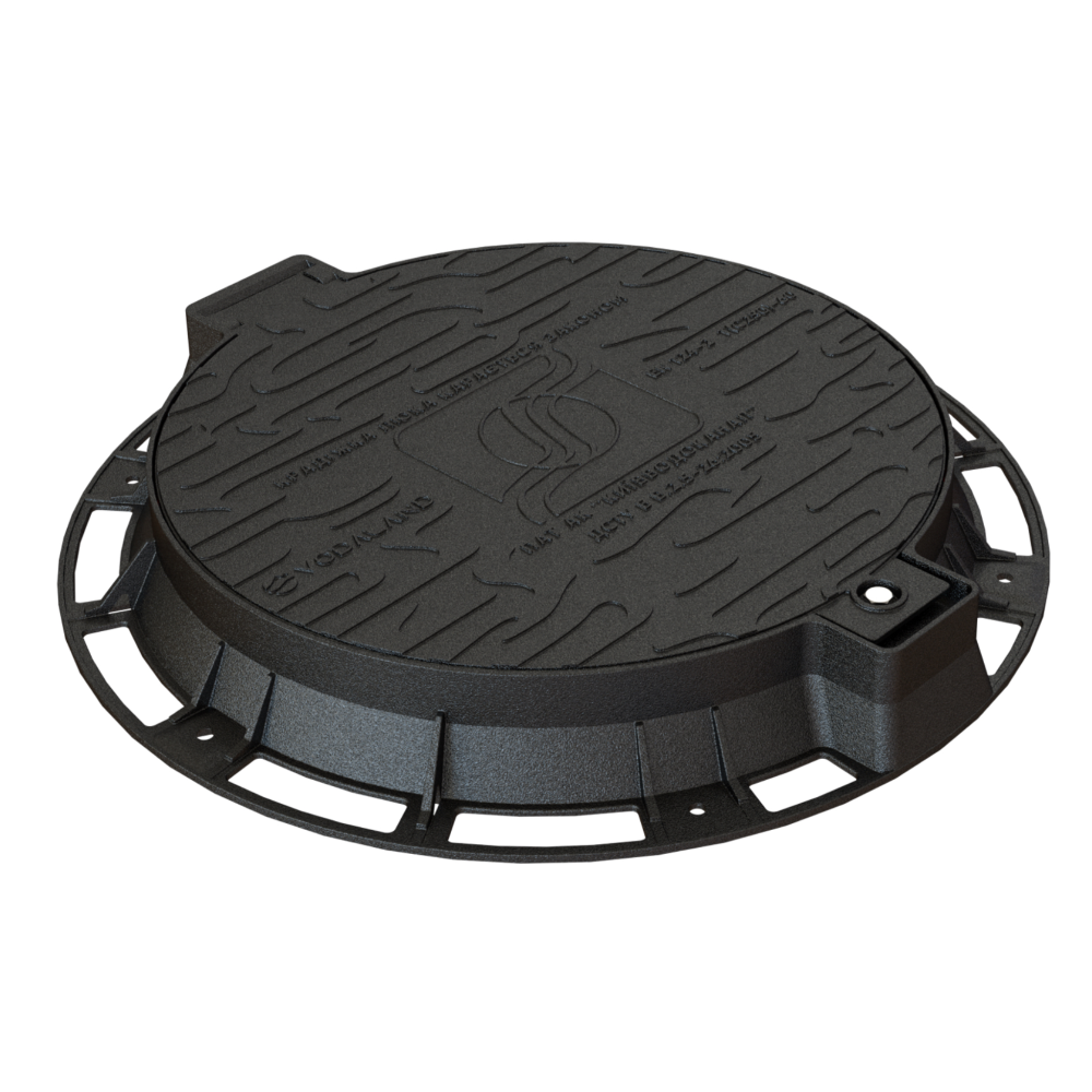 Люк чавунний D800 DN600 з замком та ущільнюючою прокладкою "Київводоканал" C250
