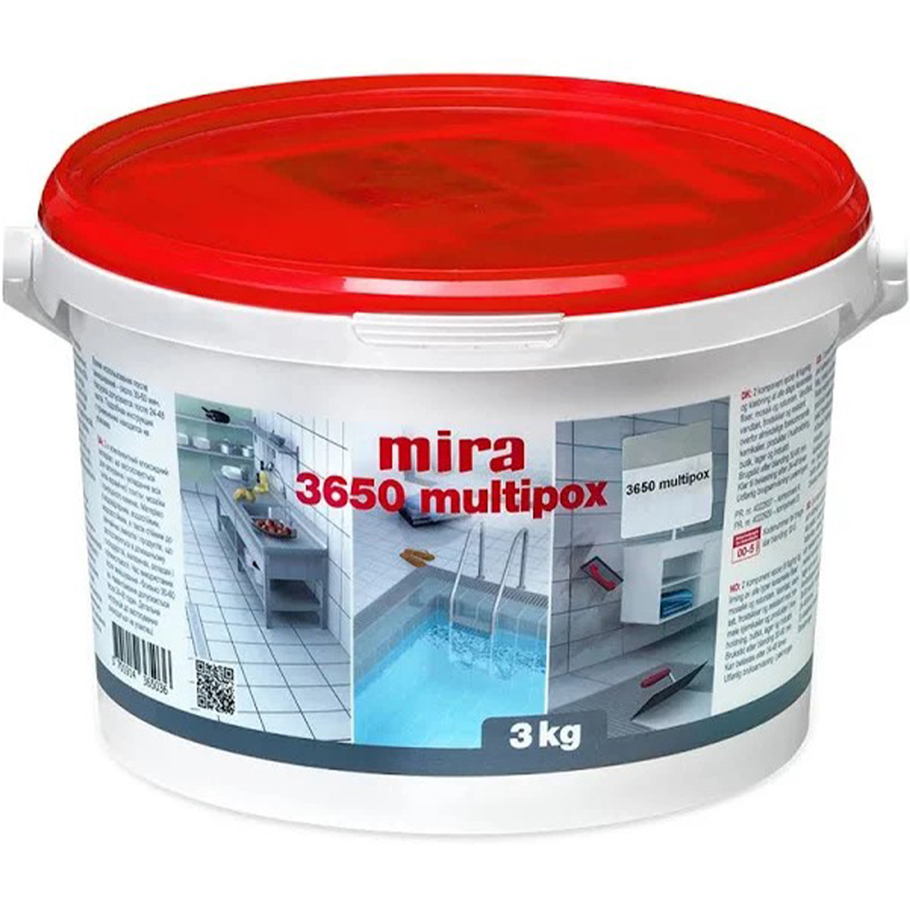 Mira 3650 multipox - Епоксидний клей і затирка для підлоги та стін всередині і зовні, для вологих і сухих приміщень, 3 кг