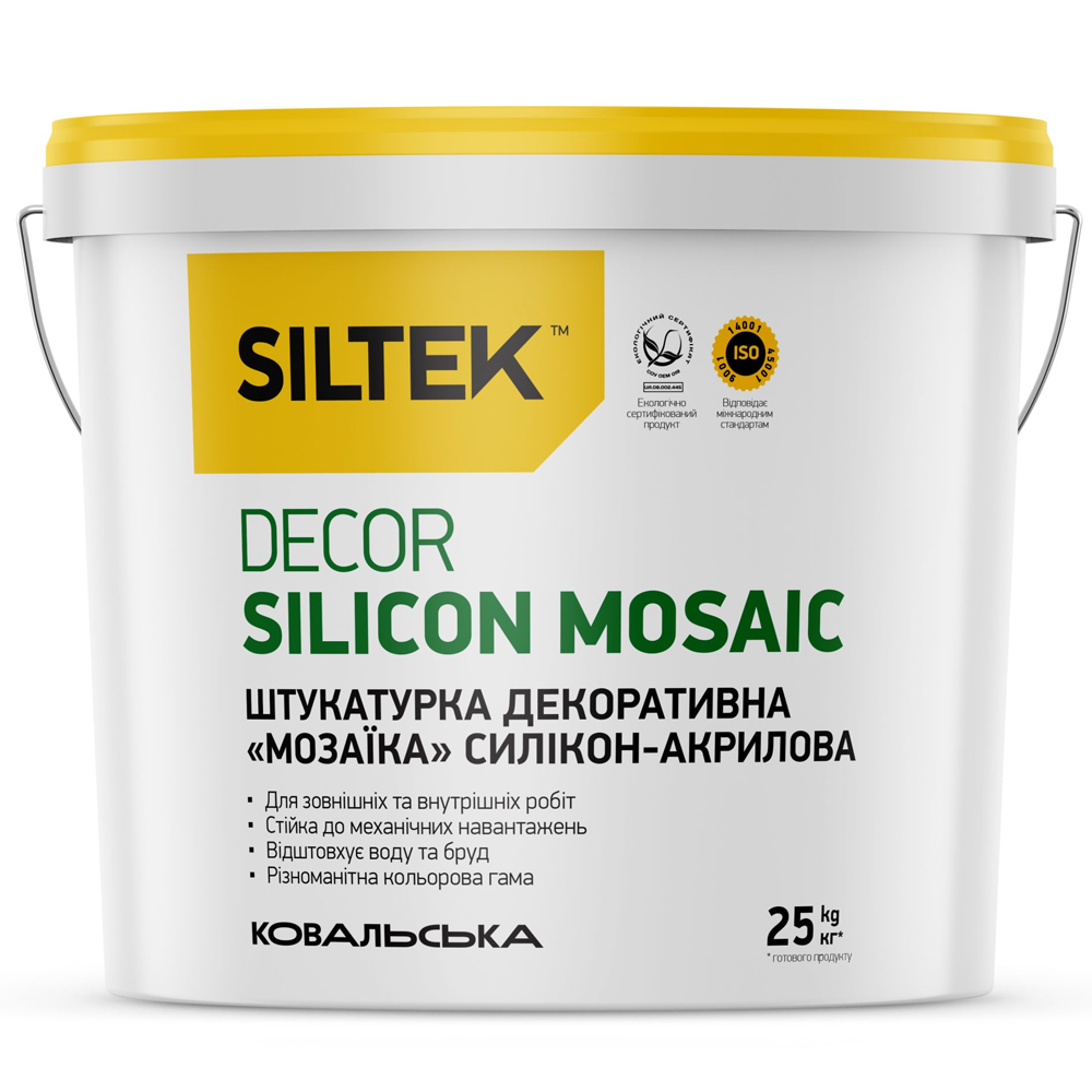 Штукатурка декоративная мозаика Siltek Decor Silicon Mosaic, 25 кг