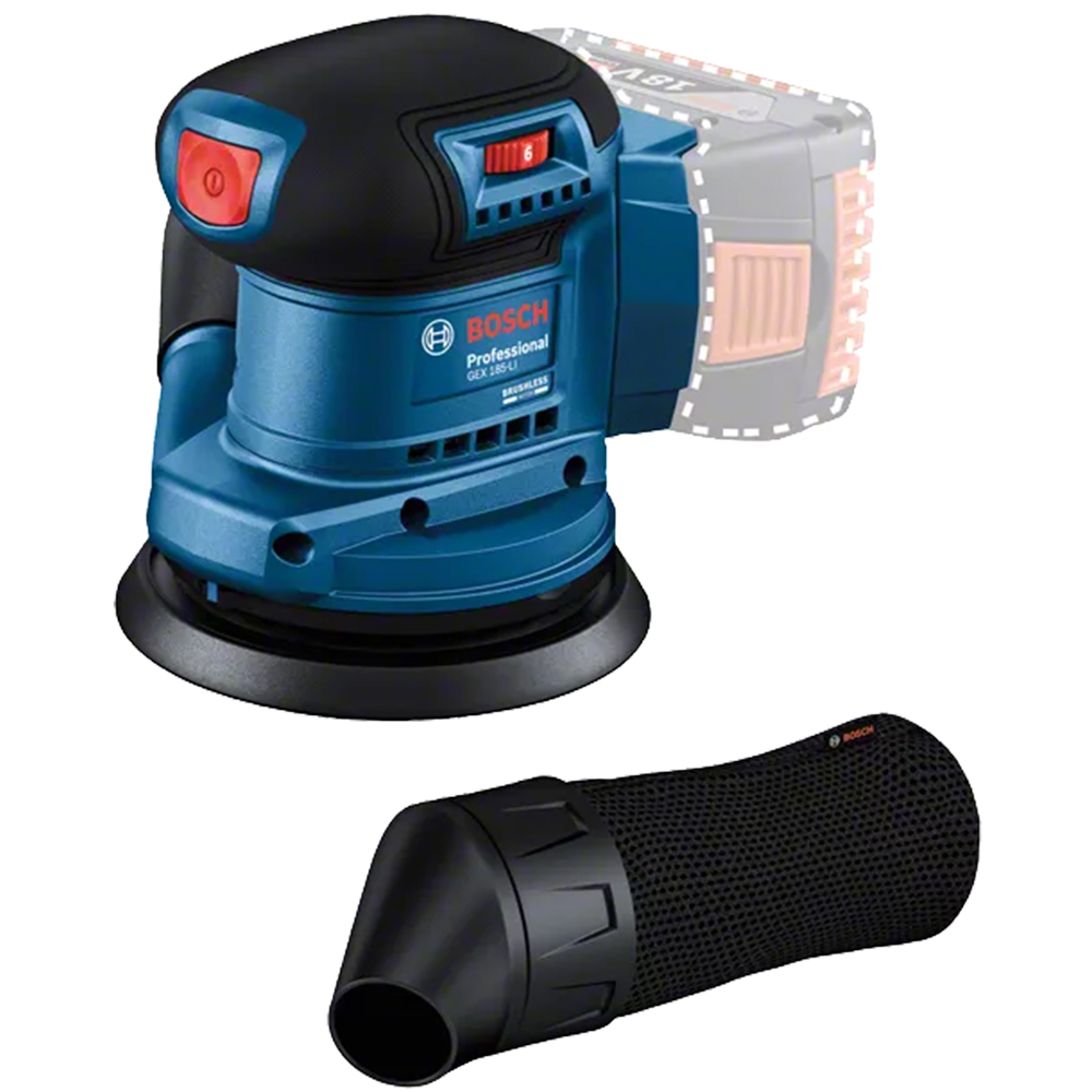 Ленточная шлифмашина Bosch GEX 185-LI с 1 акб 4.0 Ah, GAL 18V-40