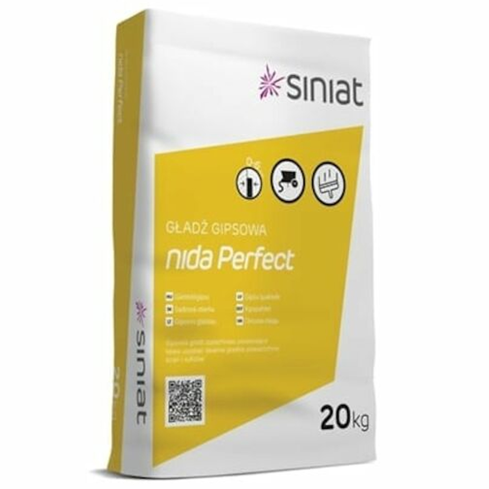 PLATO Гіпсова шпаклівка NIDA Perfect (Gladka) 20 кг
