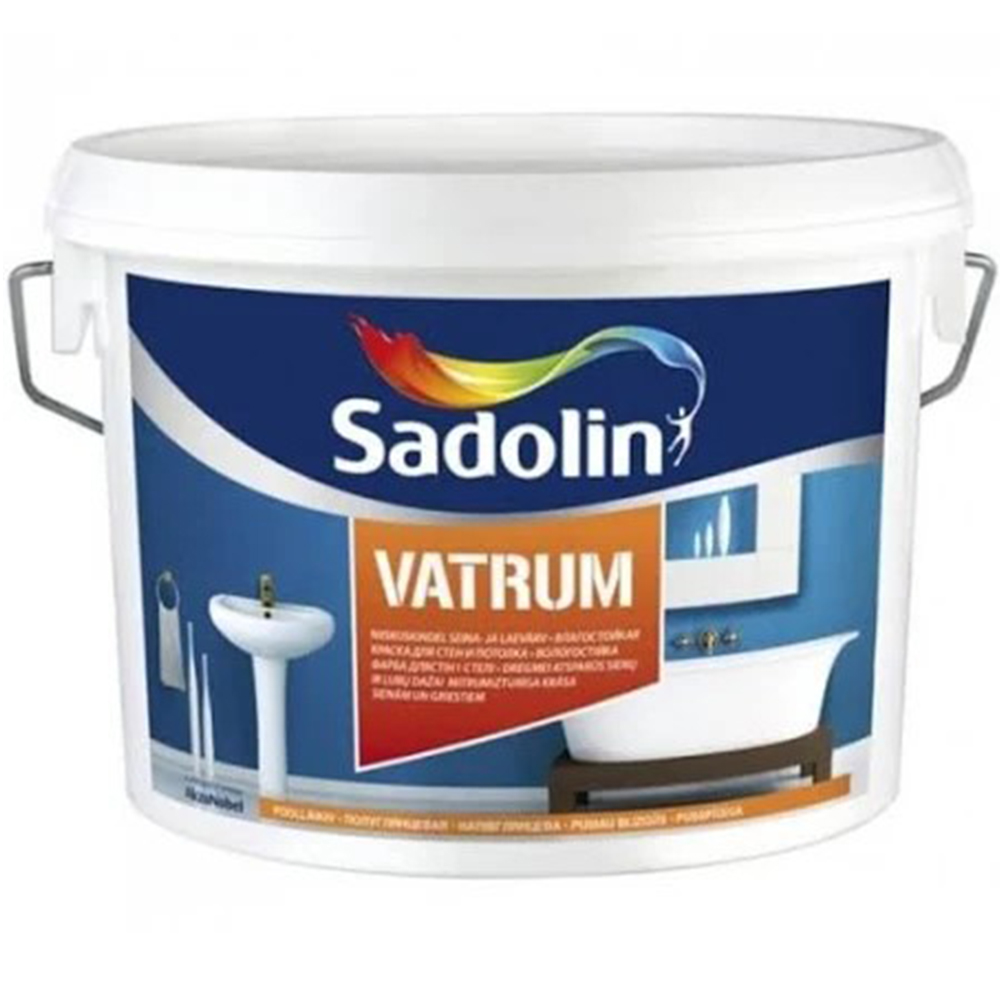Вологостійка фарба для стін VATRUM Sadolin, 10л