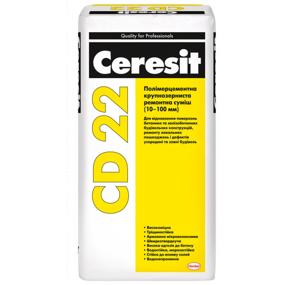 Ceresit CD 22 Шпаклівка полімерцементна 5-30 мм, 25 кг