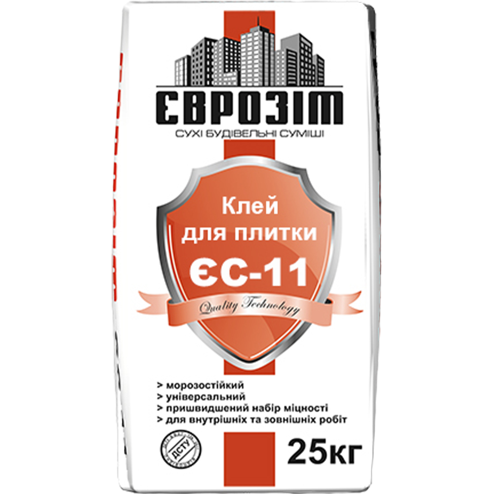 Клей для плитки Єврозіт ЄС-11, 25кг