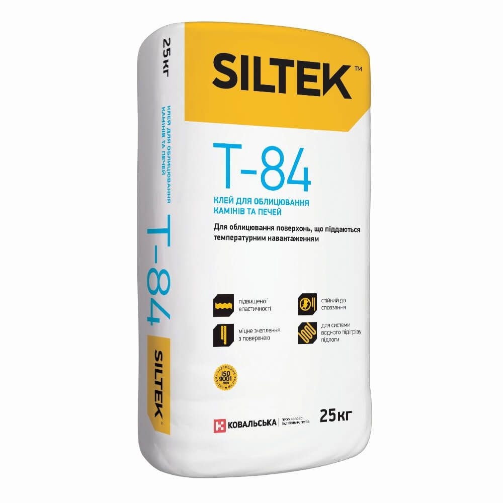 Клей для облицювання камінів і печей Siltek Т-84, 25кг