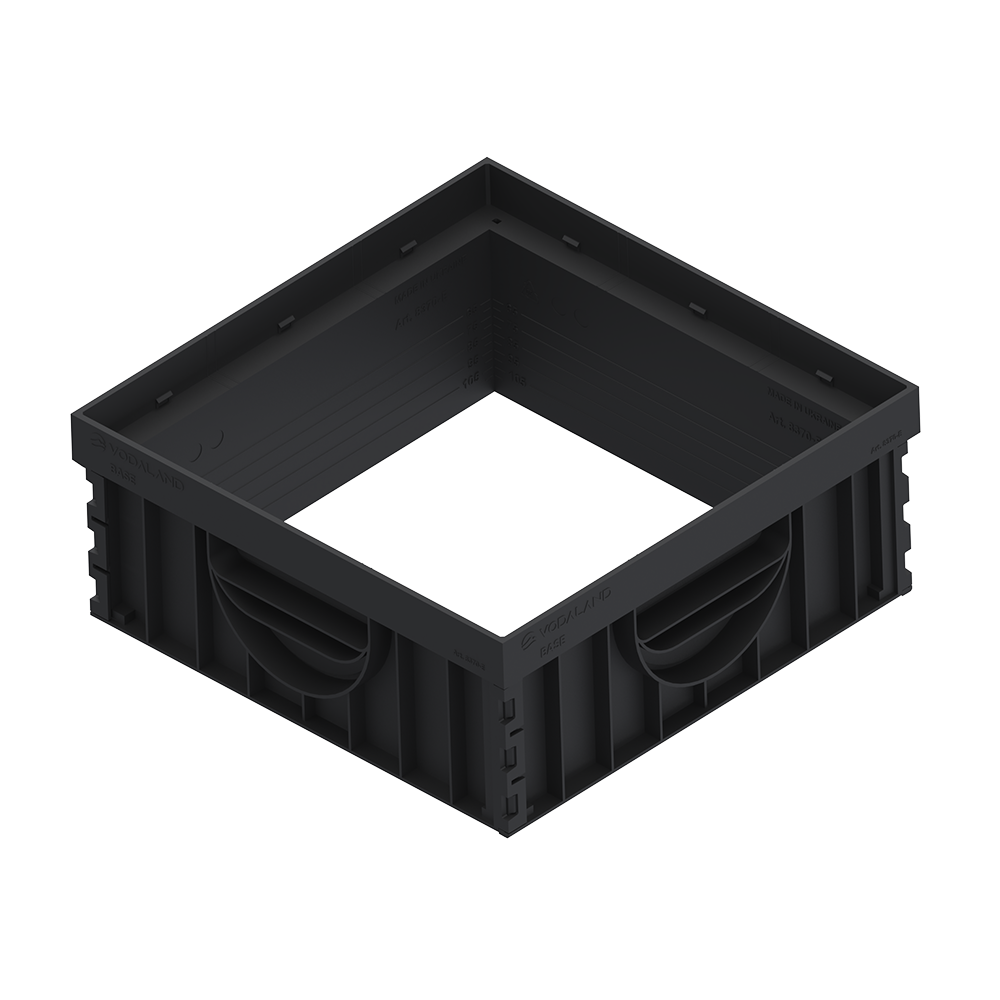 Надставка пластикова на дощоприймач Base 300х300 чорного кольору