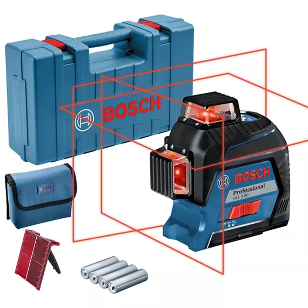 Лазерний нівелір Bosch GLL 3-80 (AA) + кейс
