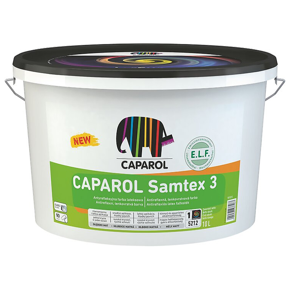 Краска интерьерная латексная матовая Caparol "Samtex 3 E.L.F." Белая