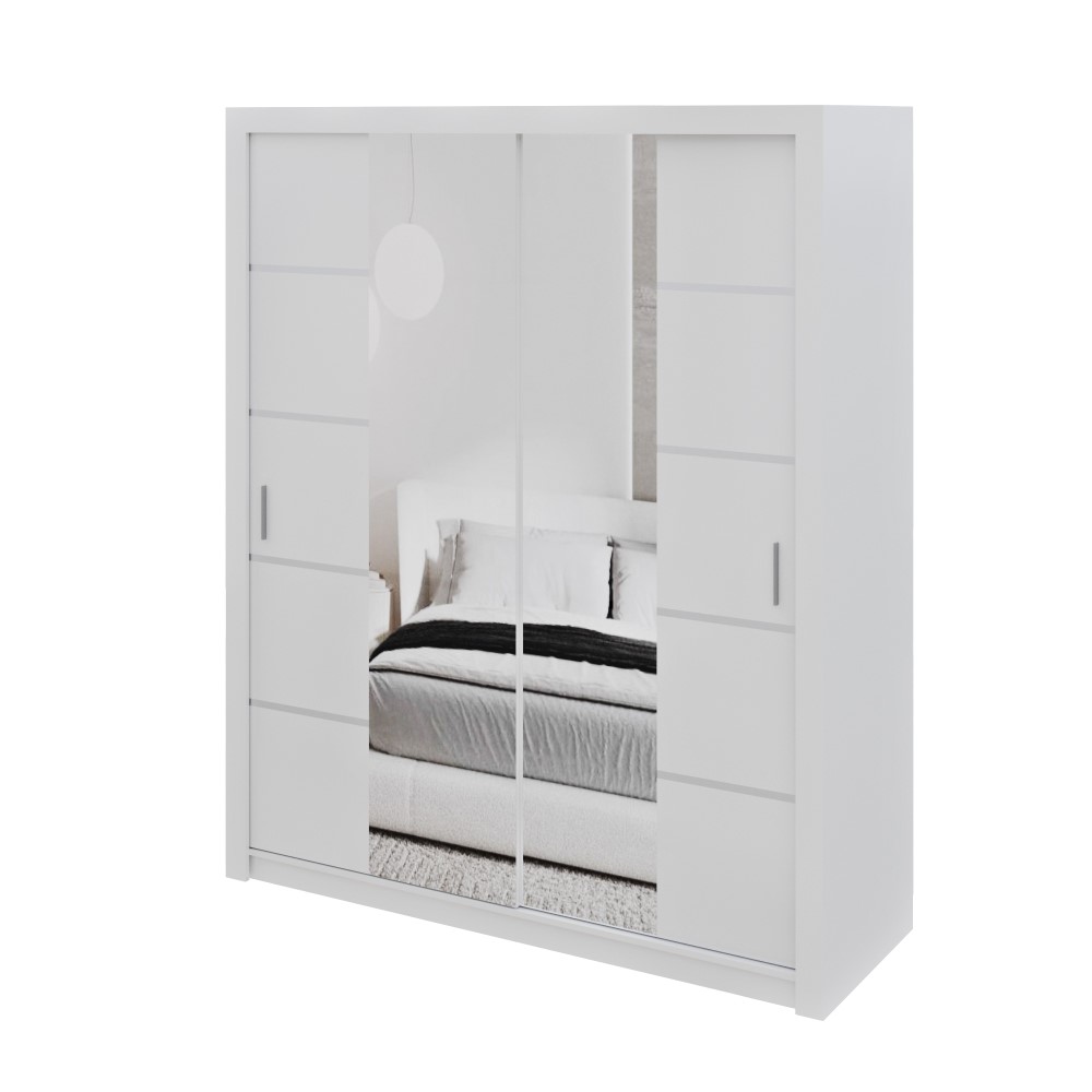 Шафа-купе  дводверна MEBLIBUD OSLO з дзеркалом 180х62х216