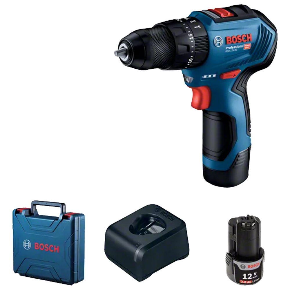 Ударний Дриль-шурупокрут Li-Ion 12 В Bosch GSB 12V-30