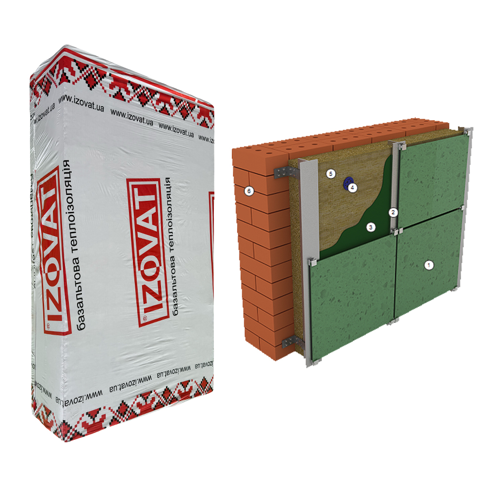 Базальтова вата IZOVAT 100 кг/м3