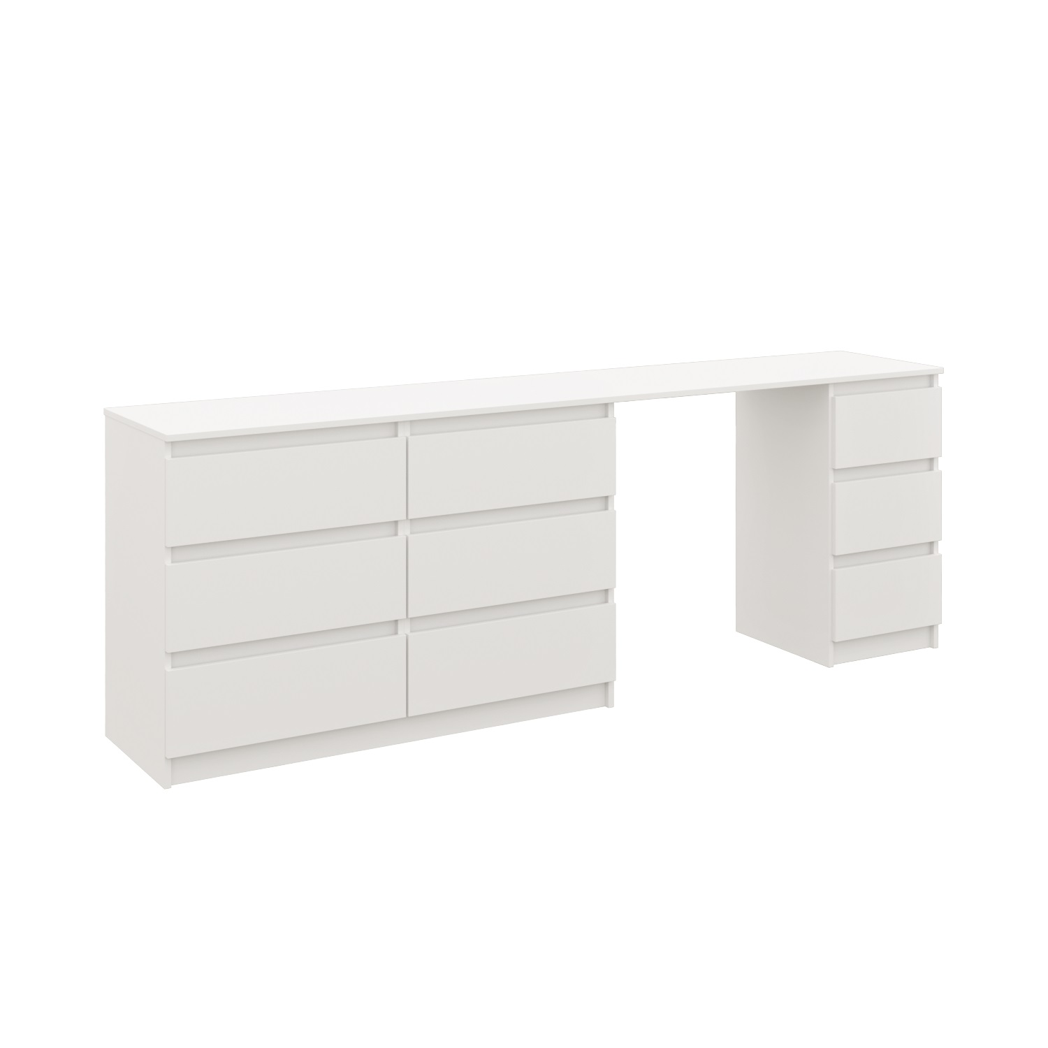 Комод підлоговий MEBLIBUD LINE з 9-ма шухлядами 230X45X78см