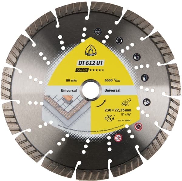 Круг відрізний DT 612 UT 125*2,4*22,23мм алмазний 9сегм.33*2.4*12мм(турбо універсал)
