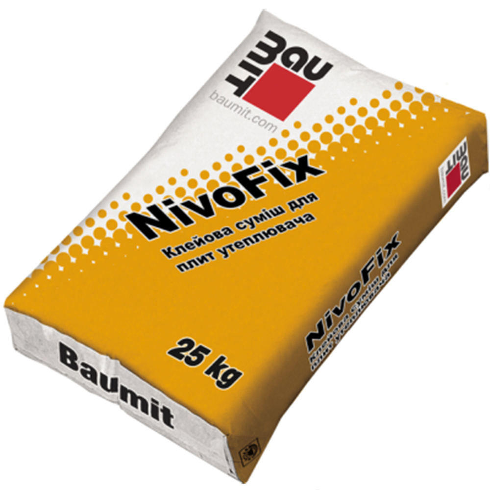 Baumit NivoFix суміш для приклеювання утеплювача ППС і МВ плит 25 кг